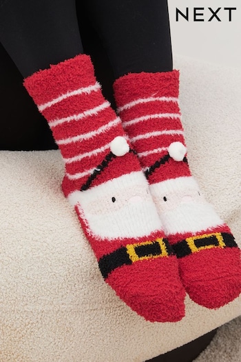 Santa Character Cosy Socks In Box (698495) | £6