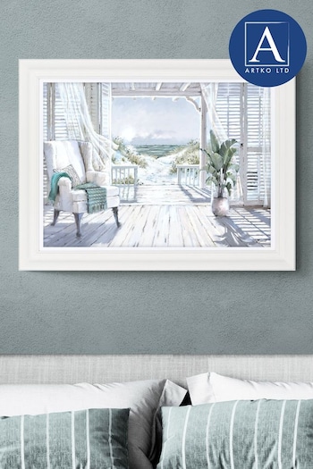 Artko Grained White Beach Whispers by Macneil Framed Art (698869) | £120