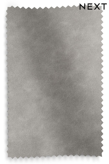 Arona Faux Leather Mid Grey Fabric Swatch (698945) | £0