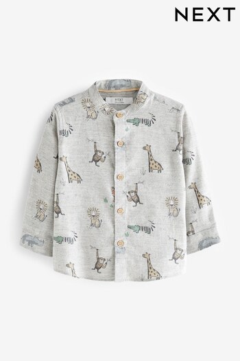 Grey Animal Print Shirt (3mths-7yrs) (698956) | £14 - £16