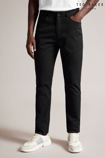 Ted Baker Mansurt 5 Pocket Twill Black Trousers Workout (699042) | £95