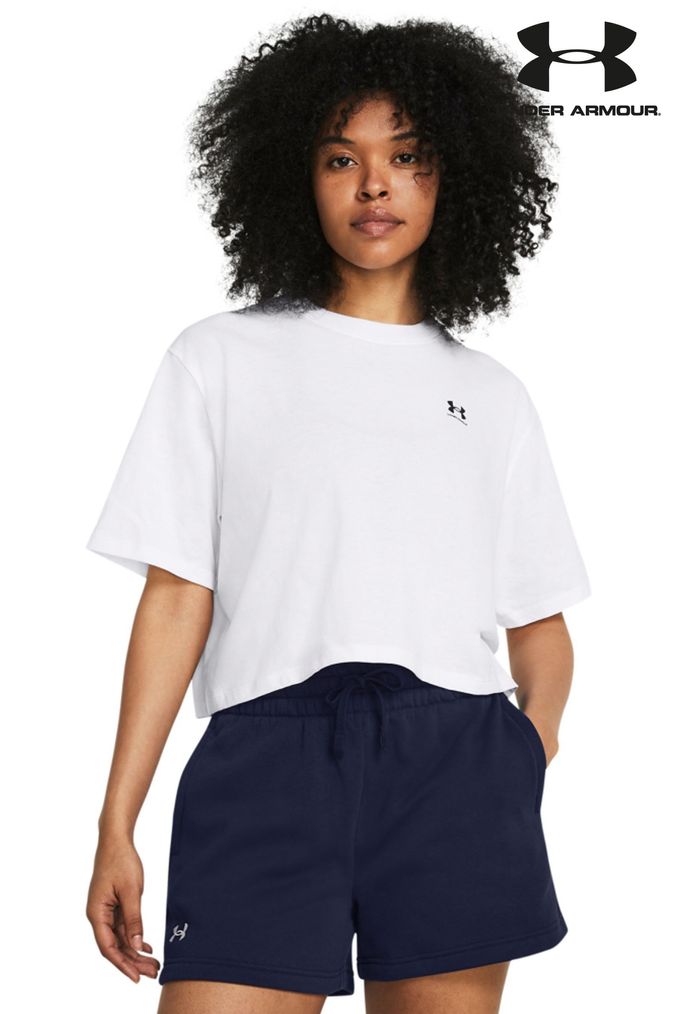 Calvin Klein Pantaloncini a vita alta bianchi EiprShops Shirts 16 Calvin Klein Jeans Under Armour Casual Short Sleeve Tops Online Buy Women s T
