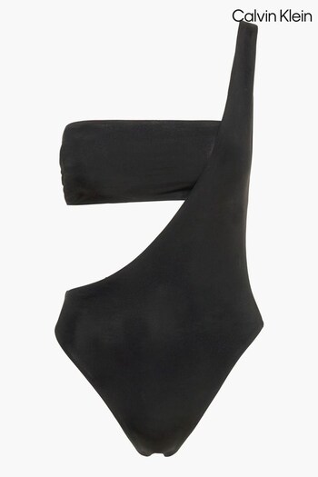 Calvin Klein Core Neo Archive One Shoulder Black One Piece Swimsuit (699650) | £130