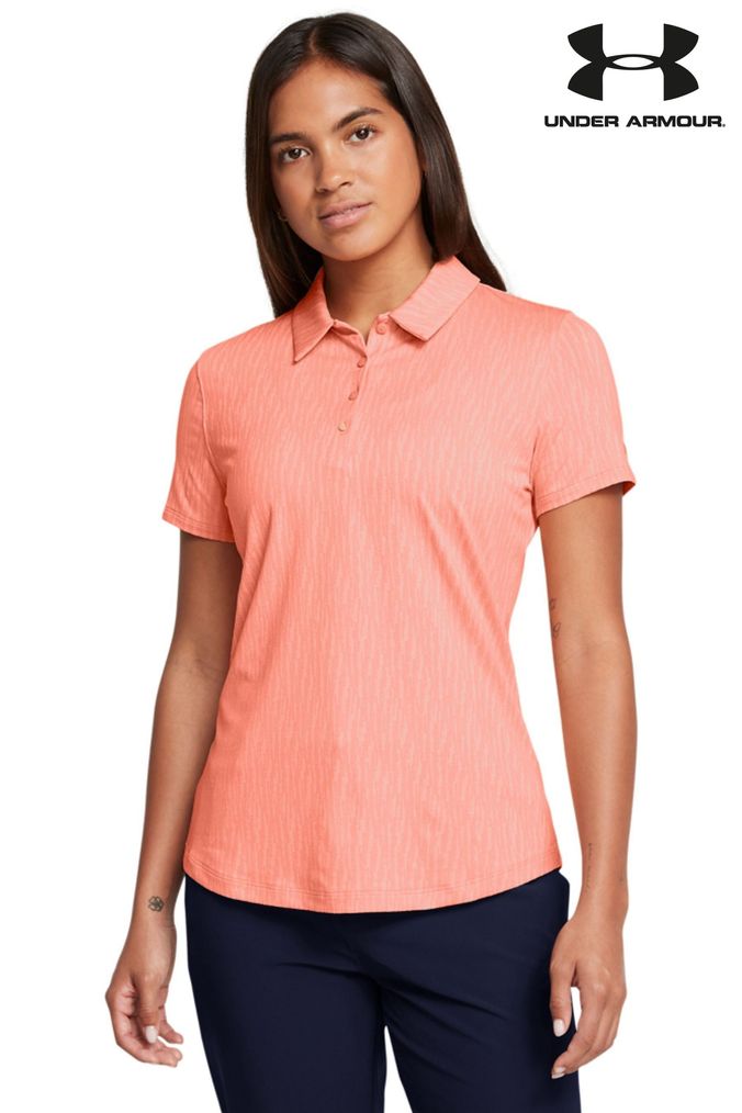 Orange under armour polo shirt discount