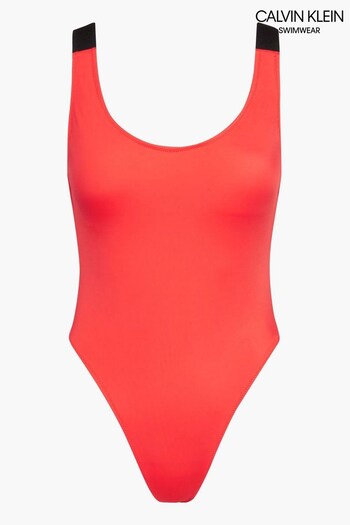 Calvin Klein Red Intense Scoop Back One Piece Swimsuit (699804) | £80