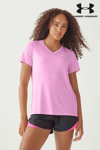 Under Armour Pink Light Tech V-Neck T-Shirt (699865) | £27