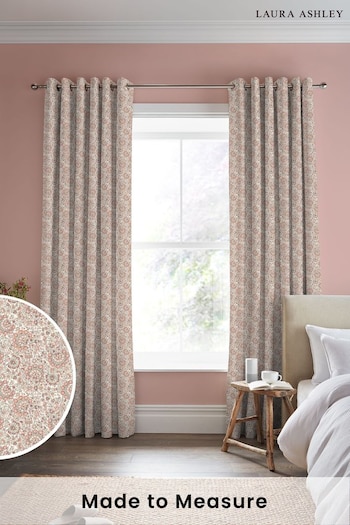 Laura Ashley Apricot Painswick Paisley Wood Violet Made to Measure Curtains (699909) | £100