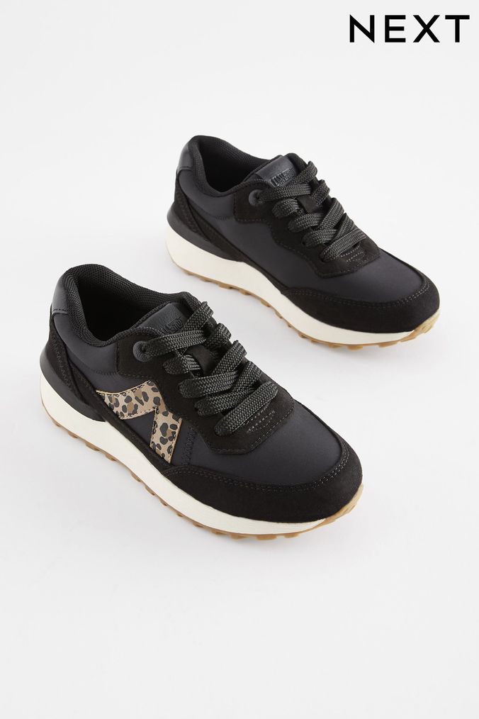 Girls animal clearance print trainers