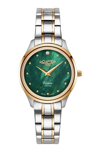 Roamer Ladies Gold Tone Venus Diamond Watch (699980) | £289