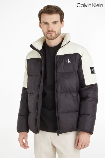 Calvin Klein Jeans Block Non-Down Black Puffer Jacket (700035) | £210