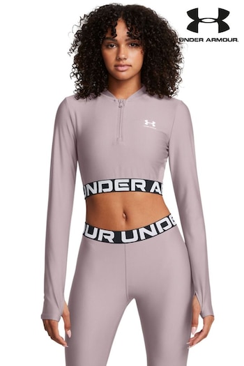 Under Armour perpetual Grey Heat Gear Rib 1/4 Zip Sweat Top (700151) | £50