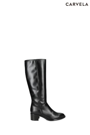 Carvela Spectate High Leg Black Boots (700344) | £219