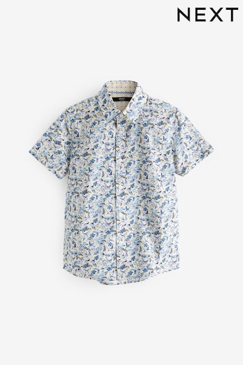 Blue Short Sleeve All-Over Print Shirt (3-12yrs) (700926) | £14 - £17