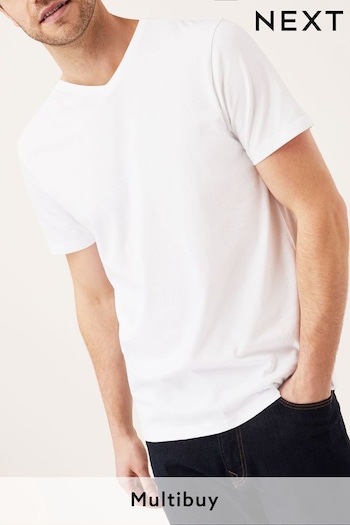 White Essential V-Neck T-Shirt (700985) | £8.50