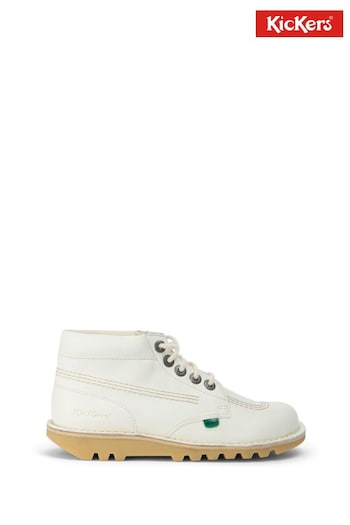 Kickers Kick Hi White texas Shoes (701569) | £95