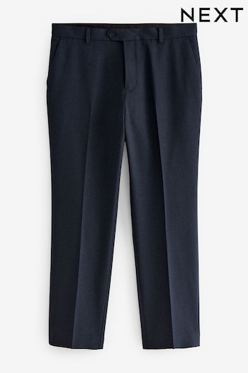 Navy Blue Puppytooth Regular Fit Check Smart Trousers (701876) | £28