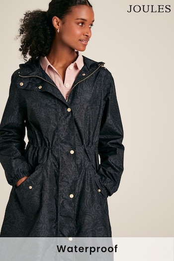Joules Holkham Navy Waterproof Packable Raincoat With Hood (701992) | £69.95