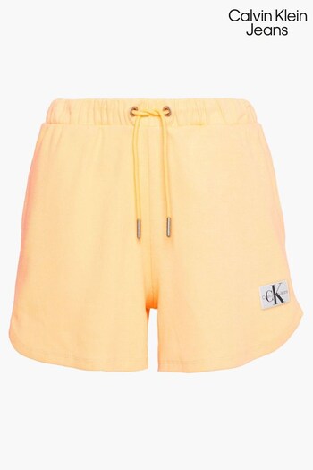 Calvin Klein Jeans Loose Fit Orange Badge Rib Shorts (702301) | £55