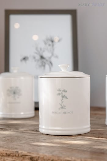 Mary Berry White Garden Forget Me Not Coffee Canister (702581) | £14