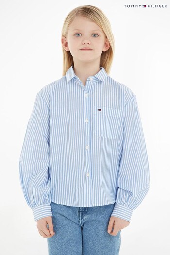Tommy Hilfiger Kids Blue Stripe Shirt (702802) | £50 - £60