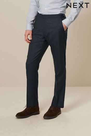 Navy Slim Fit Textured Suit: Trousers (702809) | £50