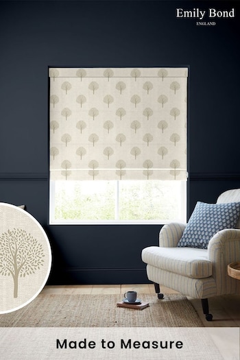Emily Bond Natural Yew Tree Made to Measure Roman Blinds (703027) | £79