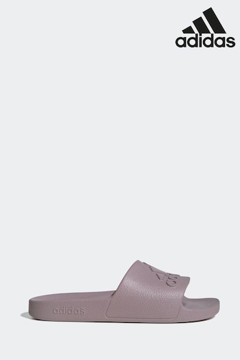 adidas release Purple Sportswear Adilette Aqua Slides (703097) | £20