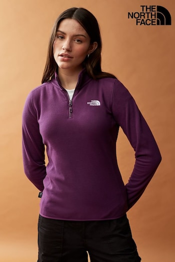 cotton crew-neck T-shirt Rosso Purple Womens Glacier 1/4 Zip Fleece (703209) | £55