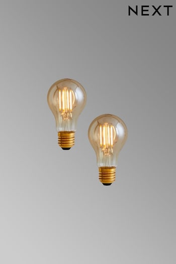 2 Pack 4W LED ES Retro GLS Light Bulbs (703289) | £10