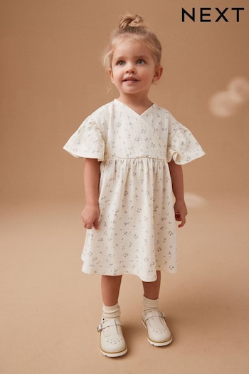 Cream Wrap Jersey Dress (3mths-7yrs) (703335) | £9 - £11