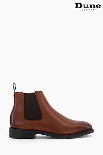 Dune London Masons Natural Sole Chelsea Brown Boots (703399) | £140