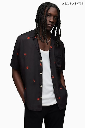 AllSaints Poppies Black Shirt (703522) | £99