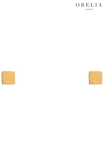 Orelia & Joe Gold Tone Metal Square Stud Earrings (703744) | £15