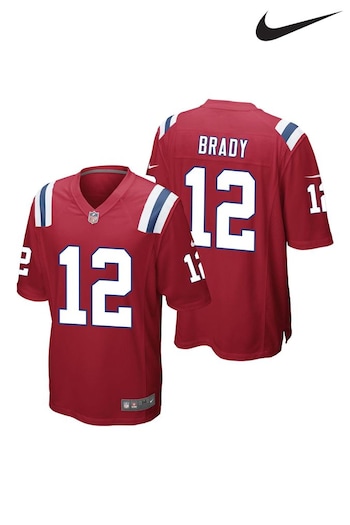 Nike Red New England Patriots Alternate Game Jersey - Tom Brady (704061) | £80