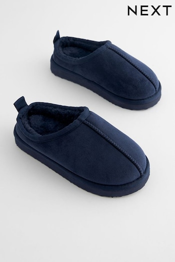 Navy Blue Cosy Mules Slippers (704121) | £14 - £17