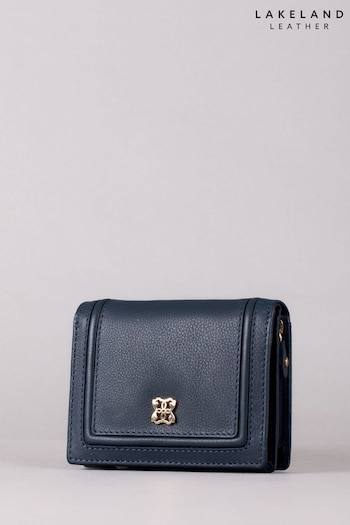 Lakeland Leather Small Blue Icon Flapover Purse (704126) | £30