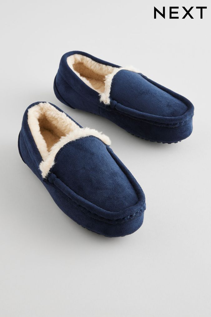 Boys Slippers Faux Fur Slippers Next UK