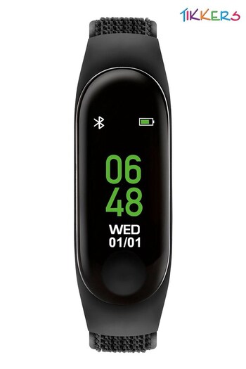 Tikkers Series 1 Black Canvas Rip Strap Activity Tracker With Colour Touch Screen And Up To 7 Day Battery Life (704187) | £20