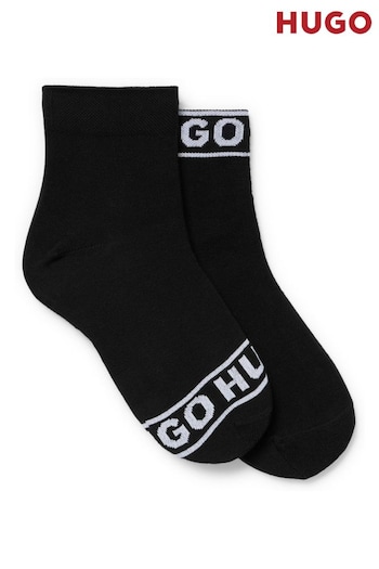 HUGO Logo Black Socks 2 Packs (704224) | £12