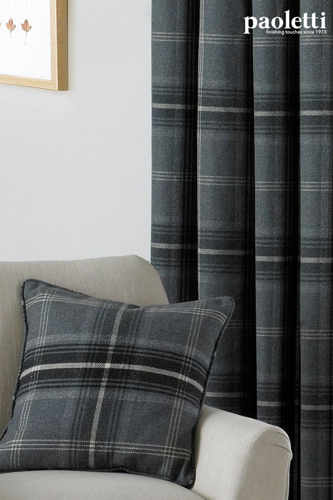 Grey tartan cushions discount