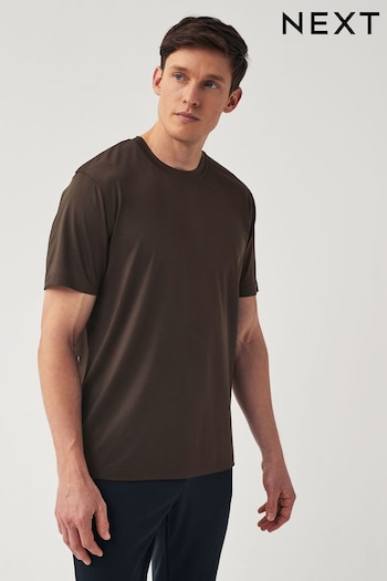 Chocolate Brown Active Gym and Training Textured T-Shirt (704791) | £14