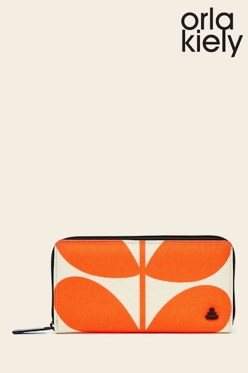 Orla Kiely Orange Forget Me Not Wallet (705573) | £85