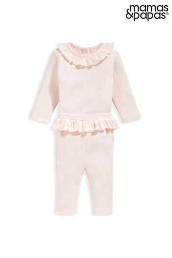 Mamas & Papas Elephant White Jersey Set 2 Piece (705679) | £19