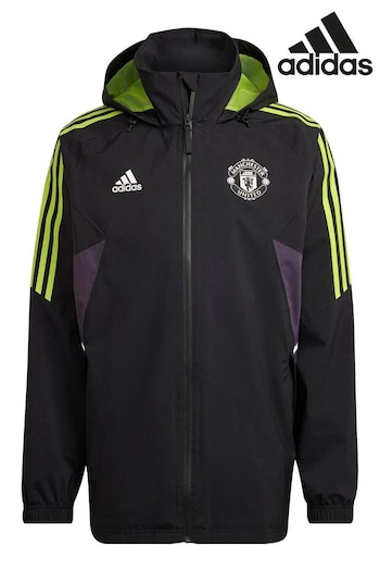 adidas Black Manchester United European Training Rain Jacket (705787) | £130
