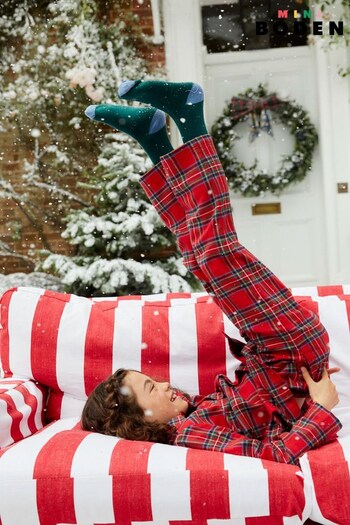 Boden Red Woven Pyjama Set (705791) | £34 - £39