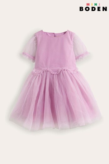 Boden Purple Tulle Ruffle Waist Dress (705992) | £52 - £58