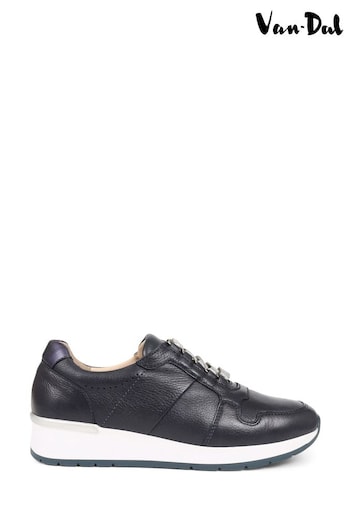 Van Dal Blue Leather Lace-Up Trainers (706386) | £65