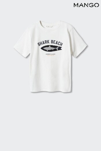 Mango Reversible Sequins White T-Shirt (706498) | £7.50