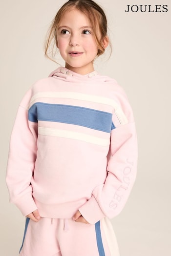 Joules Haley Pink Colourblock Hooded Sweatshirt (706529) | £34.95 - £37.95
