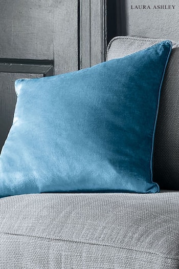 Laura Ashley Seaspray Blue Nigella Large Square - Feather Filled Cushion (706813) | £45
